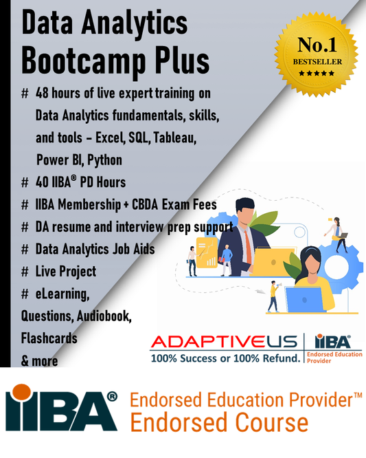 Adaptive US Data Analytics Bootcamp Plus (With IIBA Exam Bundle)